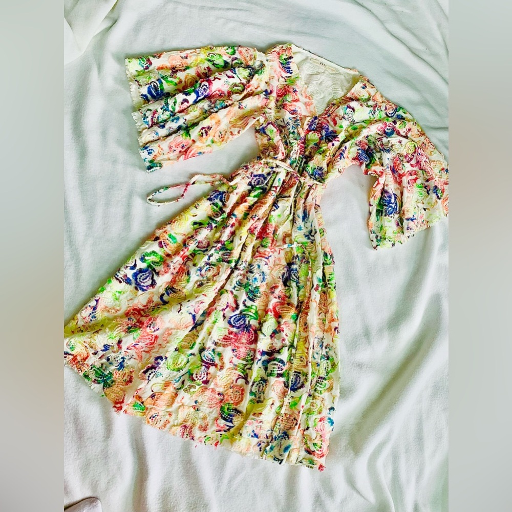 BNCI Anthro- Sky Dancer Floral Maxi Dress with Bell Sleeves Make Offer!